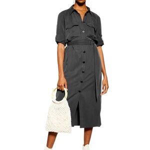 Topshop Utility Midi Shirtdress